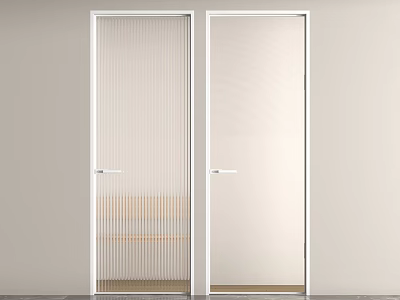 Glass door swing door kitchen door single door Changhong glass door frosted glass door kitchen door health 3d model