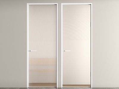 Glass door swing door kitchen door single door Changhong glass door frosted glass door kitchen door health 3d model