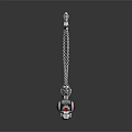 Elegant Silver Bracelet With Red Gemstone Accents And Intricate Craftsmanship Design