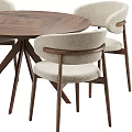 Dining Table and Chair Combination Dining Table and Chair Dining Table and Chair 3d model