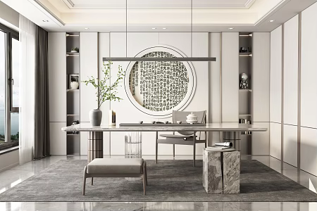 New Chinese Tea Room 3d model