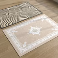 Wool felt carpet corrugated pattern carpet 3d model
