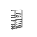 Modern Shoe Cabinet Storage Design With Multiple Cabinets Drawers And Mirror 3d model