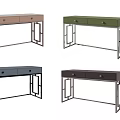 Modern Console Table With Multiple Colors Drawer Storage And Metal Frame Design For Entryway