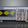 UNI-T UTD2102CEX Digital Oscilloscope With Yellow Waveform Display And Control Buttons 3d model