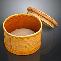 Intricate Animal Carved Wooden Box With Open Lid And Detailed Patterns