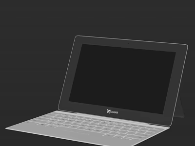 Xview Slim Tablet With Detachable Keyboard Modern Stand And Black Screen Design 3d model