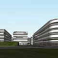 Modern Industrial Park With Multiple Factory Buildings Solar Panel Roofs Green Landscape And Road Network