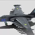 Gray Military Fighter Jet With Number 49 Ukrainian Insignia And Missile Launchers