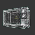 Vintage Television with Classic Design and Retro Knobs on Black Background 3d model