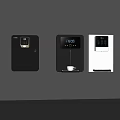 Modern Wall Mounted Daily Electrical Appliances With Black White Design And Coffee Maker