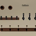 Wooden Wall Mounted Coat Hooks With Metal Hooks And Various Designs For Home