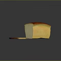 Freshly Baked Sliced Bread With Golden Crust And Soft White Interior 3d model