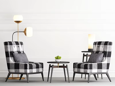 Modern Casual Sofa Combination Sofa Coffee Table 3d model