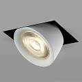 Recessed White Modern Downlight Spotlight with Square Black Trim Mesh Design and Warm Illumination