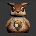 Adorable Reptile Character With Brown White Body Large Ears And Star Shaped Tail