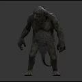 Furry Mythical Creature Design With Green Skin And Two Standing Perspectives