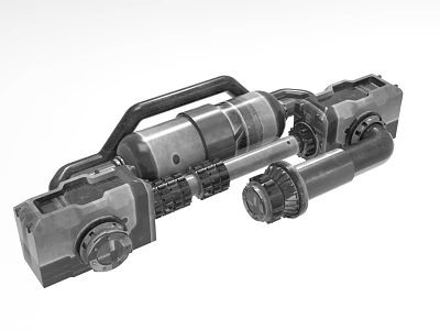 Industrial Equipment Featuring Mechanical Components Metal Structure And Gear Connections 3d model
