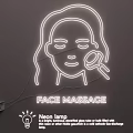 Handcrafted Neon Lighting Combination With Female Face Outline Design And Soft Light For Wall Decor