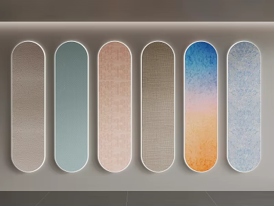 Modern Decorative Wall Panels With Various Colors And Different Textures 3d model