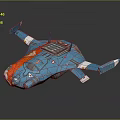 Modern Spaceship Spacecraft 3d model