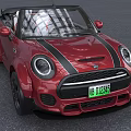 Red Convertible Car With Black Roof And Sporty Look