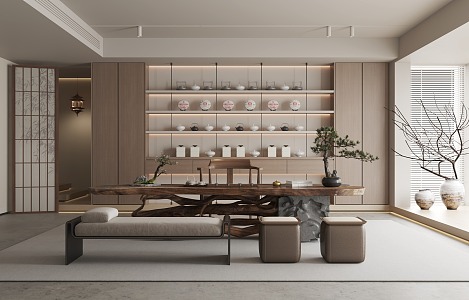 New Chinese Home Tea Room 3d model