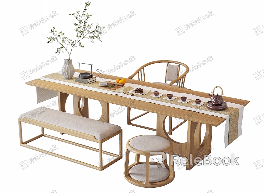 New Chinese Tea Table and Chair Tea Table and Chair Combination model