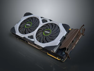 MSI High Performance Graphics Card With Dual Fans Cooling System For Gaming Computers 3d model