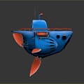 Submarine CG Submarine Cartoon Submarine Animation Submarine 3d model