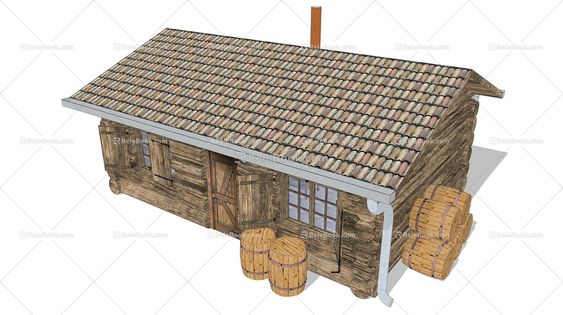 New Chinese Style Folk House Rural Folk House 3d model