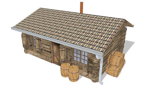 New Chinese Style Folk House Rural Folk House 3d model