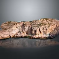 Natural Layered Rocky Terrain With Cliff Structures And Vegetation Covered Surfaces