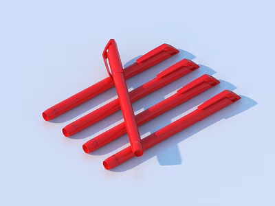 pen ballpoint pen watercolor pen 3d model