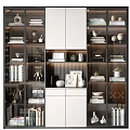 Modern bookcase combination 3d model