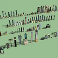 New Chinese Style Lamp Post Various Landscape Lamp Post 3d model