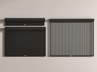Rolling shutter door rolling gate garage door shop door warehouse door 3d model