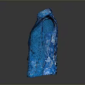 Blue Traditional Chinese Style Jacket with Floral Patterns Stand Up Collar And Frog Buttons