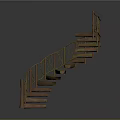 Building Spiral Staircase Design With Wooden Steps And Metal Railings Structure