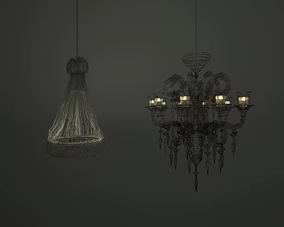 European-style chandelier 3d model