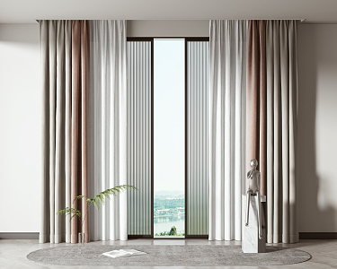 Modern Curtains 3d model