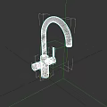 Modern Kitchen Faucet With Curved Spout And Metal Handle Design