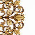 Exquisite Circular Wood Carving With Intricate Floral Patterns And Ornate Scrollwork 3d model