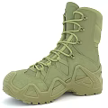 Olive Green High Top Tactical Boots For Outdoor Use 3d model