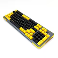Black And Yellow Mechanical Computer Keyboard For Gaming And Office Use 3d model