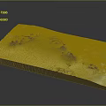 3D Terrain Model Displaying Mountains Ocean Islands And Green Vegetation