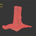 Handcrafted Wooden Tree Stump Decor With Stone Base And Natural Green Moss Texture