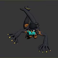 Vibrant Fantasy Character Design With Orange Black Body Colorful Eyes And Horns