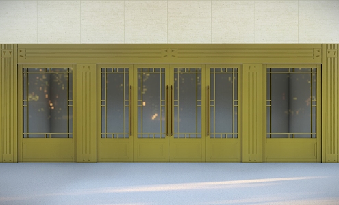 New Chinese Style Door Entrance Door 3d model