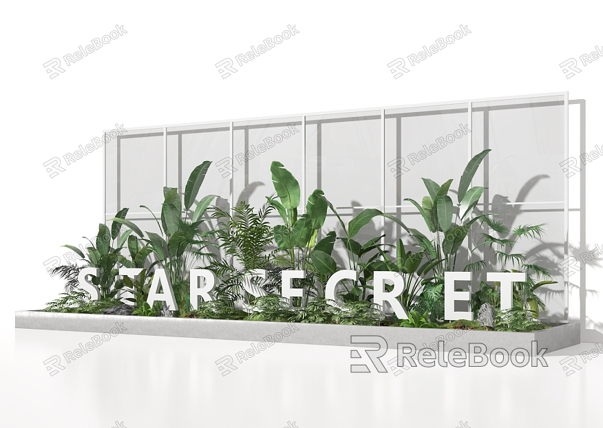 Modern plant pile green plant pile plant green plant shrub green belt plant combination plant beautiful Chen model